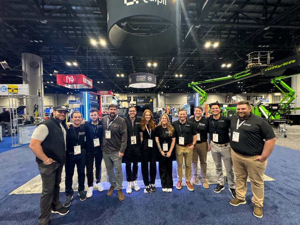 Members of the Quipli team at an equipment rental trade show