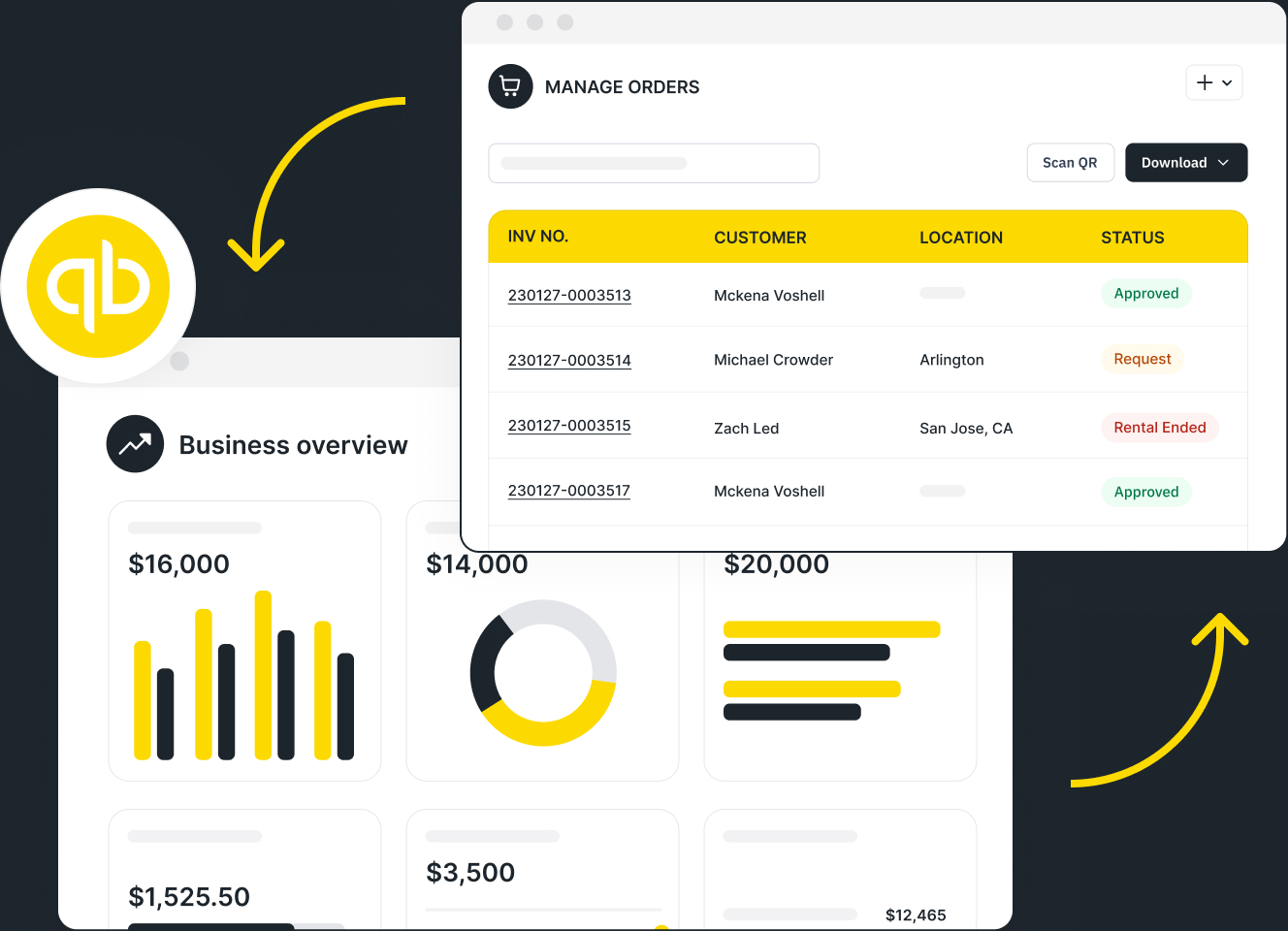 Let your rental software and financial system work as one