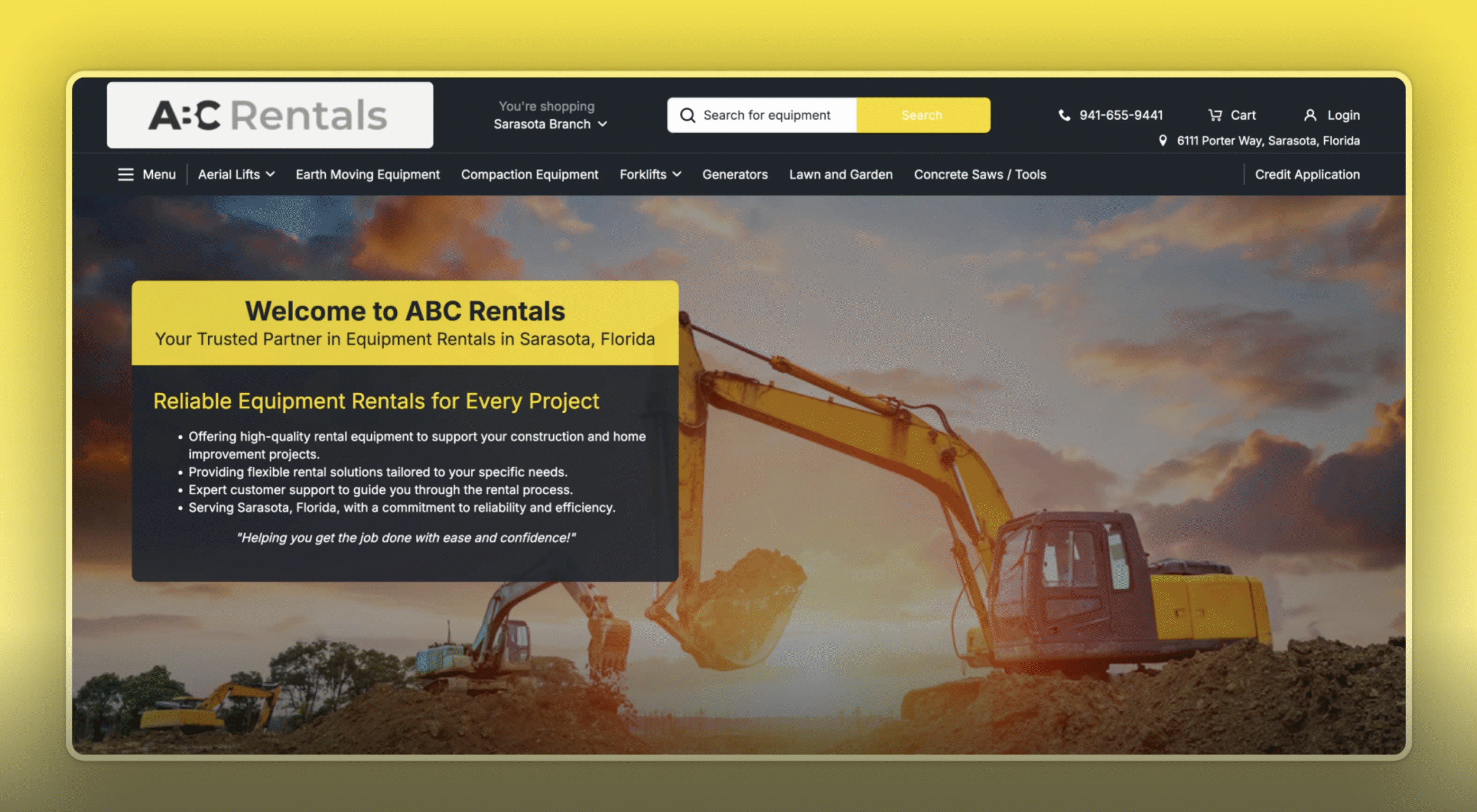 Rental equipment checkout software